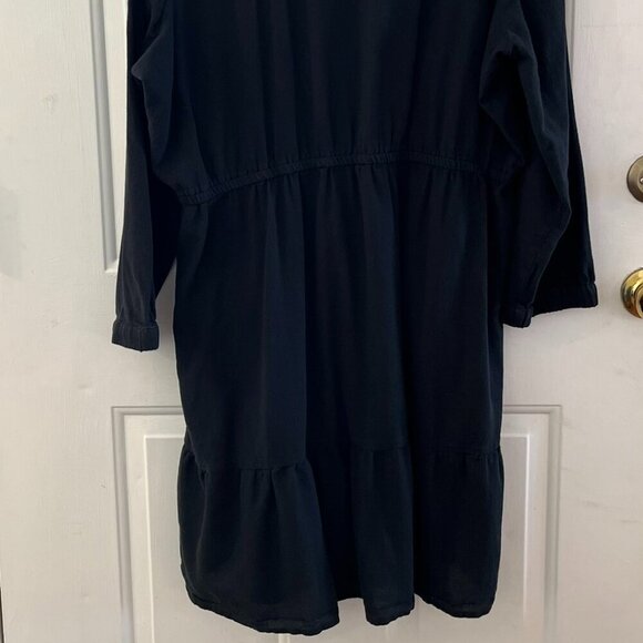 Pact Black Plus-Size Coastal Double Gauze Organic Cotton Sleeve Dress Sz XXXL - Picture 7 of 10